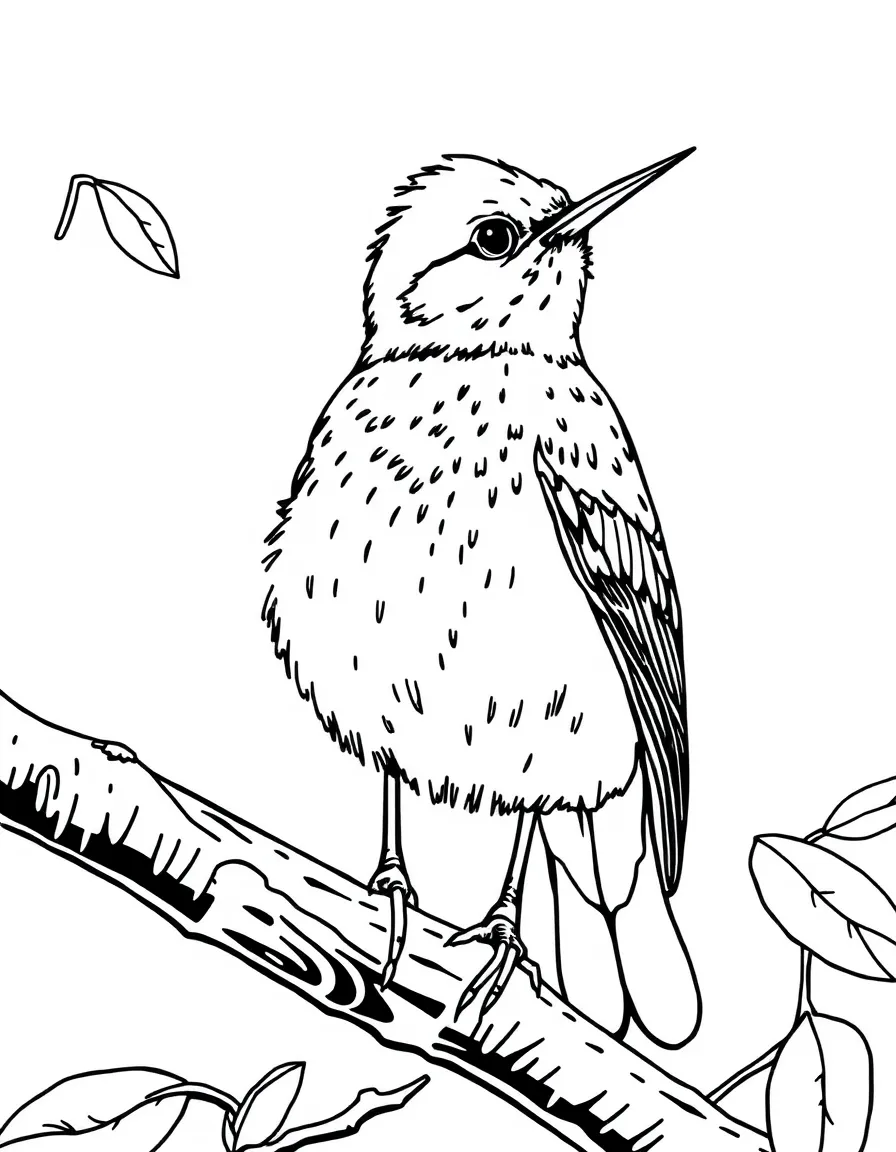 (Arkansas) A native mockingbird perched on a tree branch