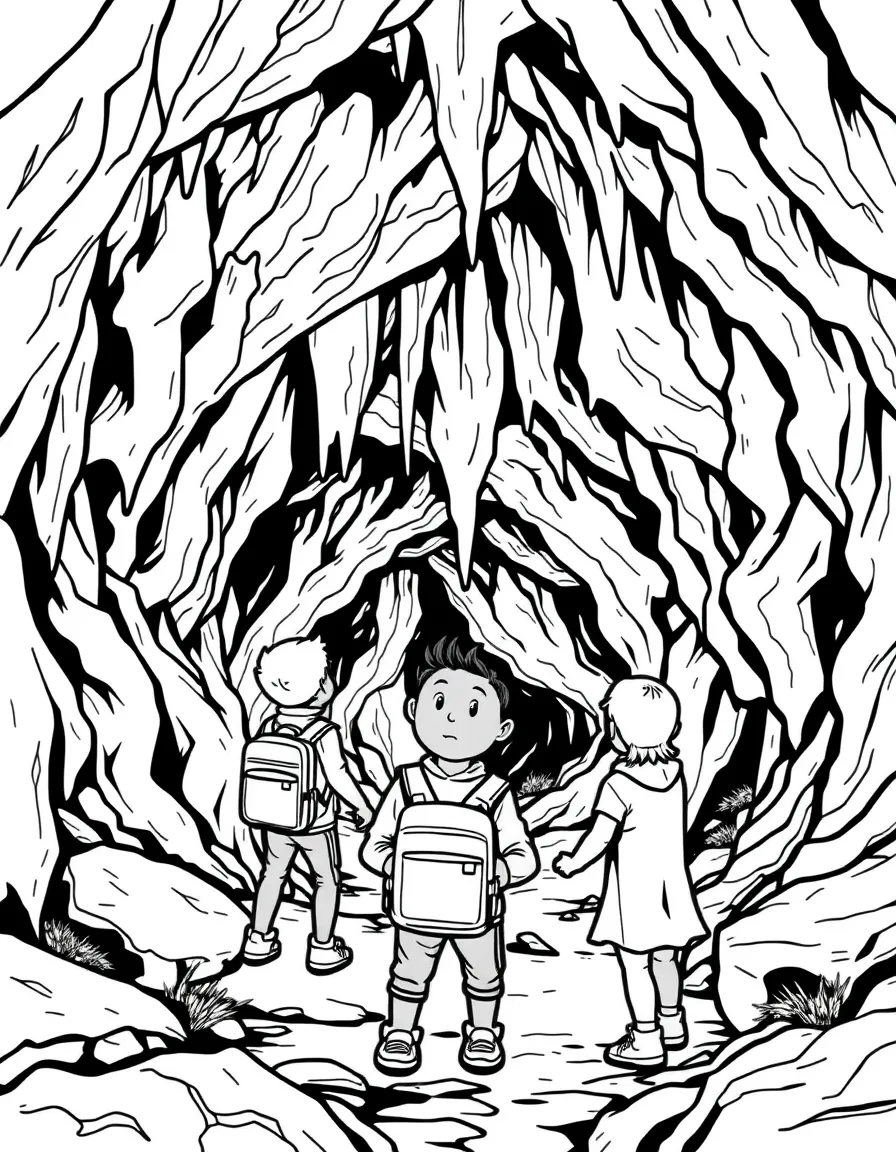 (Arkansas) Kids exploring Blanchard Springs Caverns
