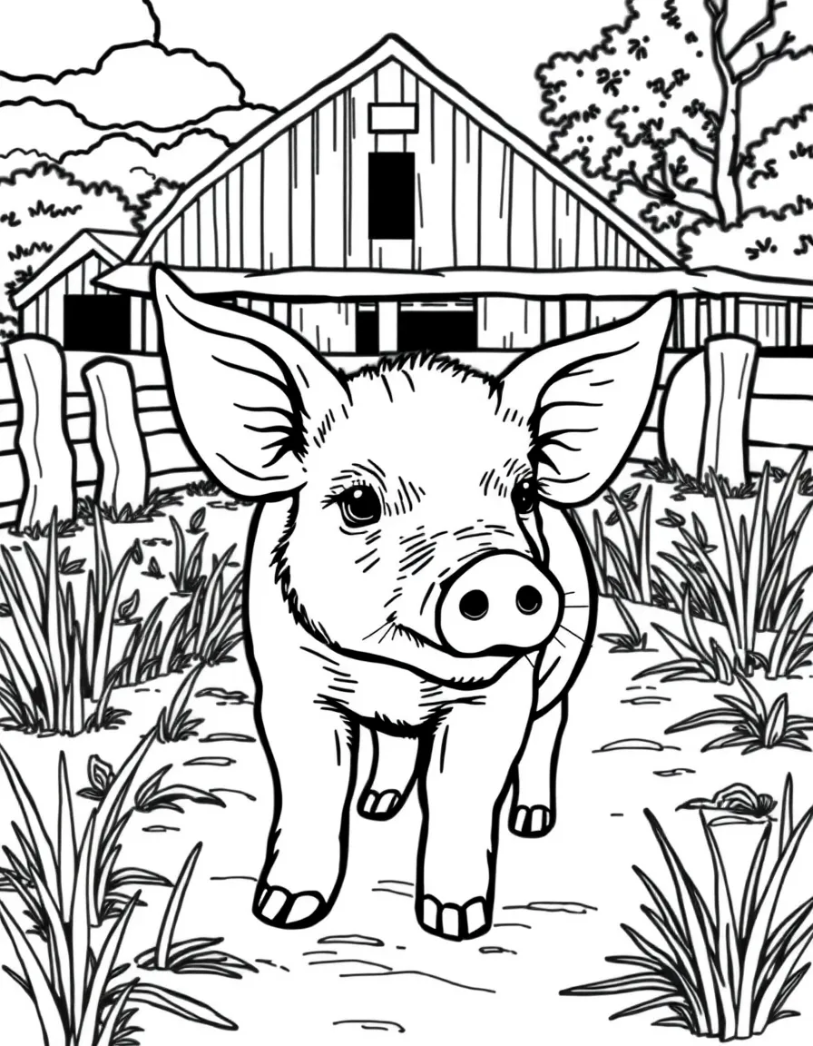 (Arkansas) A piglet on a family farm in Arkansas