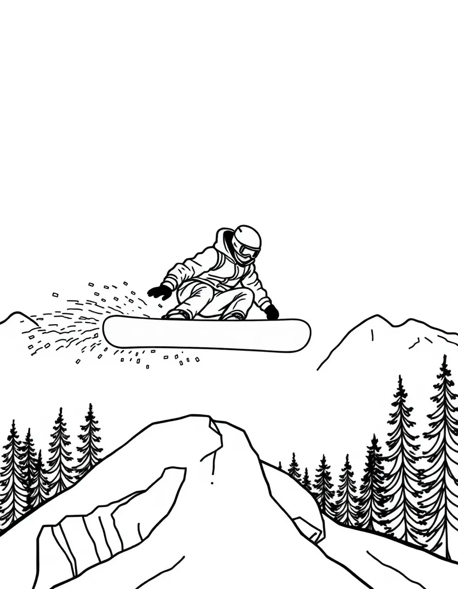(Colorado) A snowboarder doing a jump