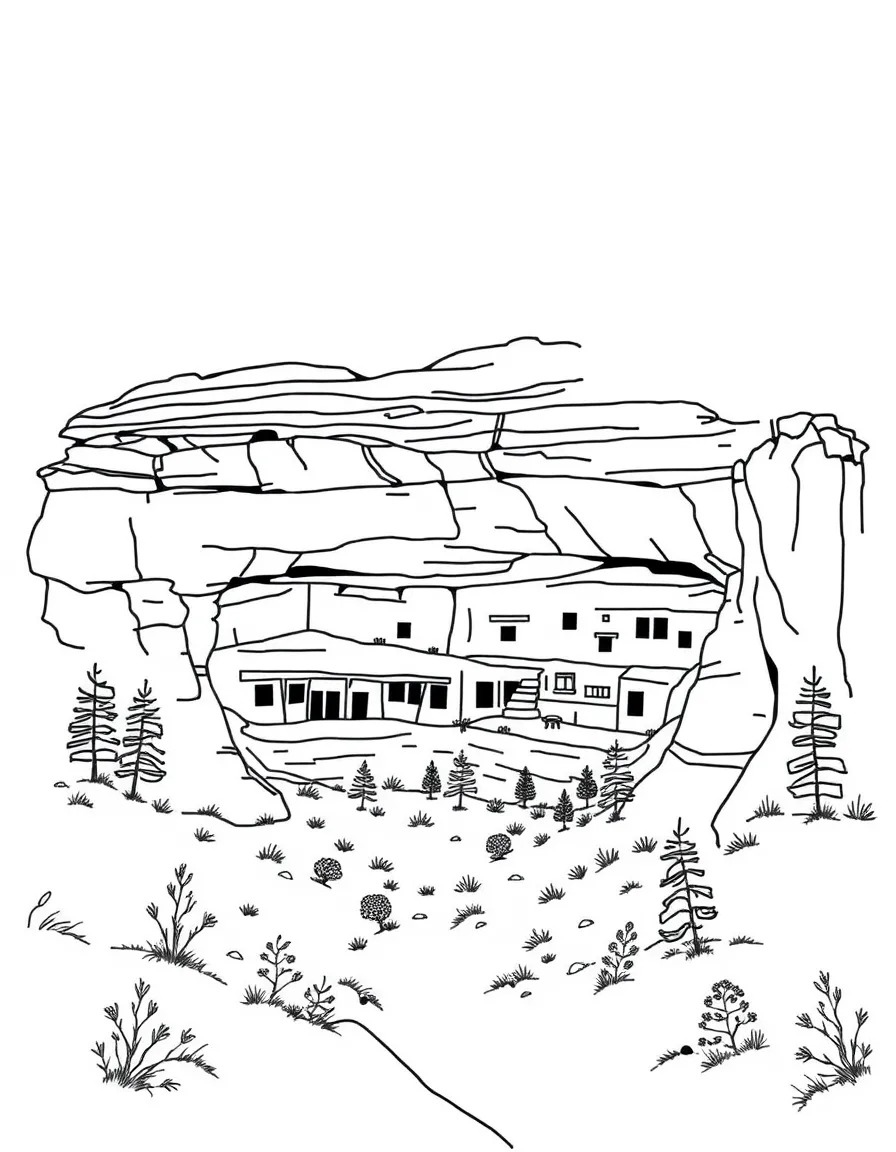 (Colorado) The Mesa Verde cliff dwellings