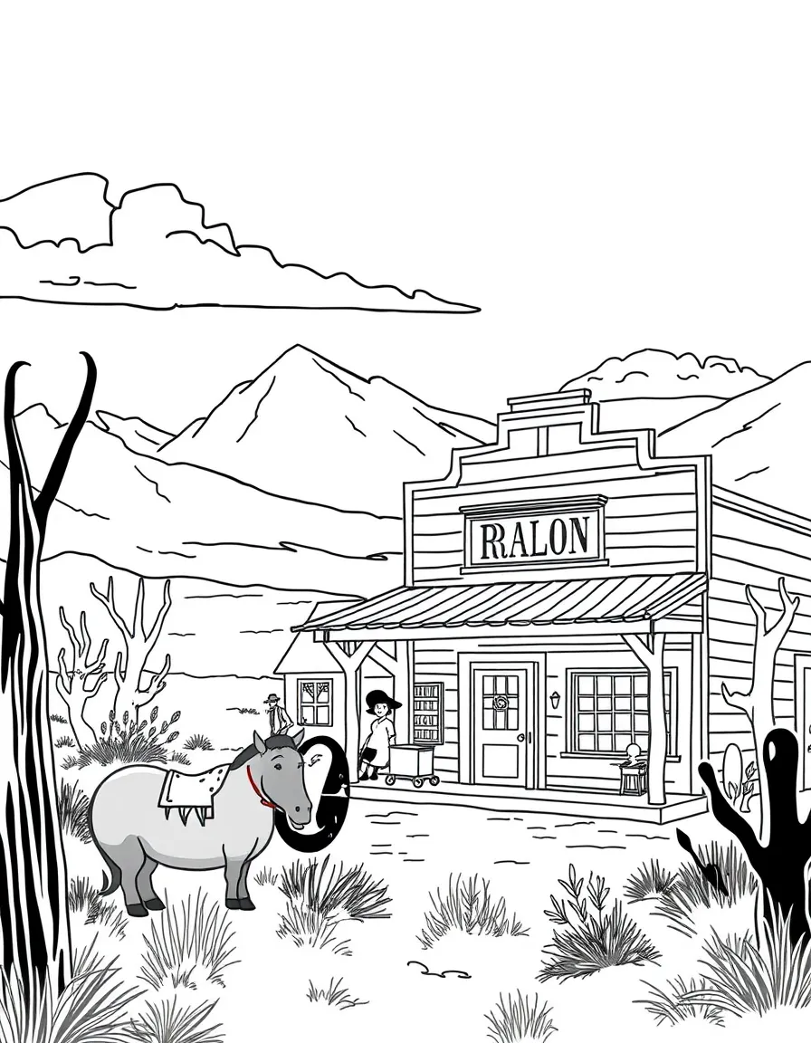 (Colorado) An old western saloon in a ghost town