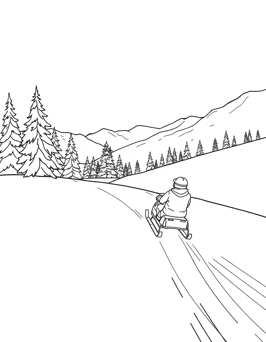 (Colorado) A sled ride down a snowy hill