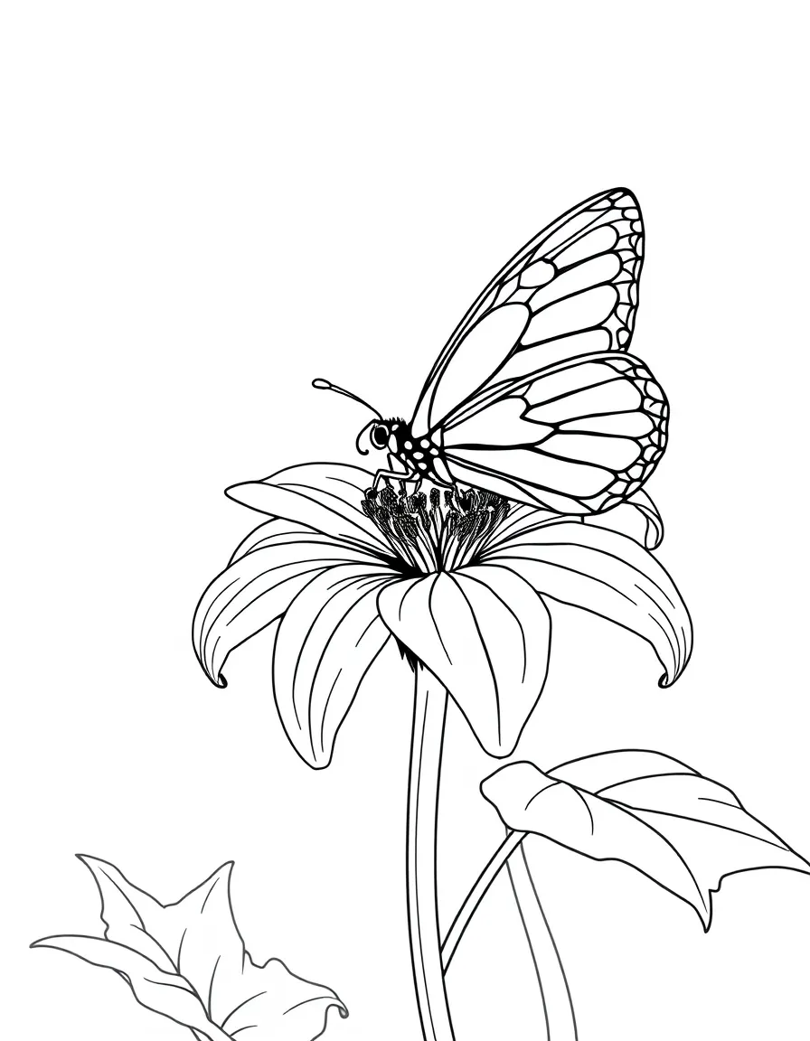 (Colorado) A butterfly on a Colorado columbine flower