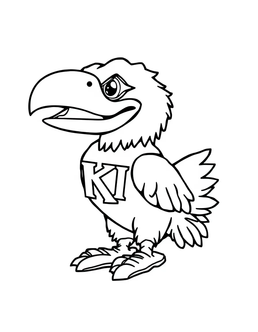 (Kansas) Jayhawk mascot from University of Kansas