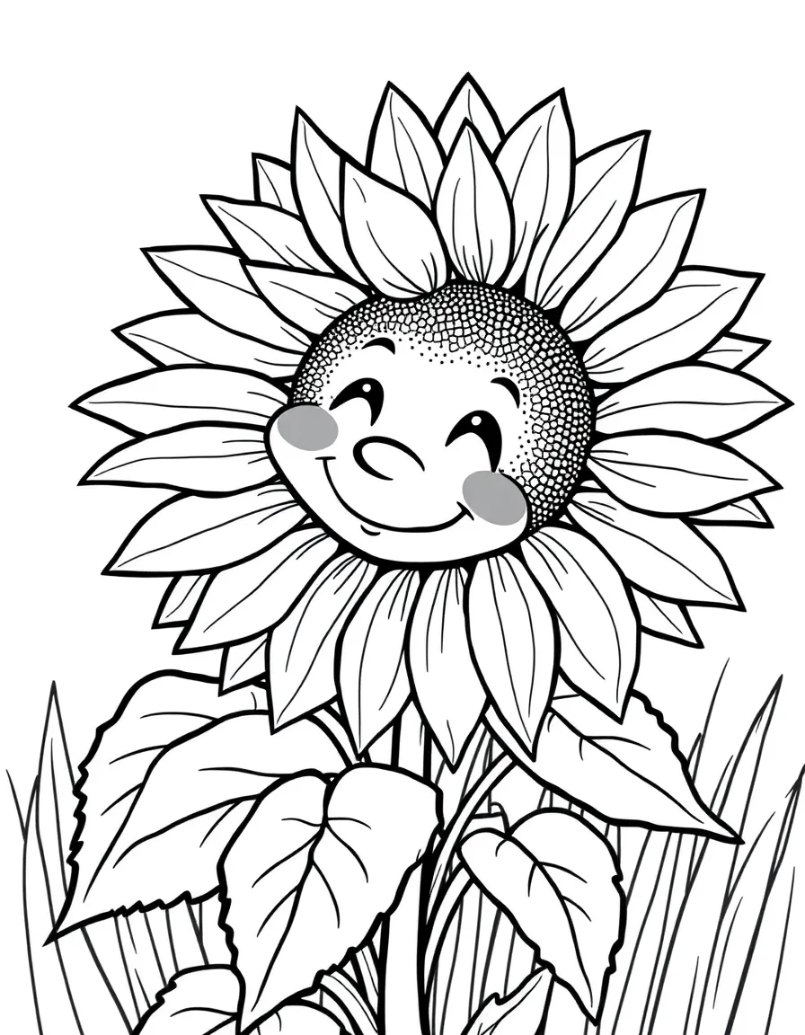 (Kansas) Sunflower with smiling face
