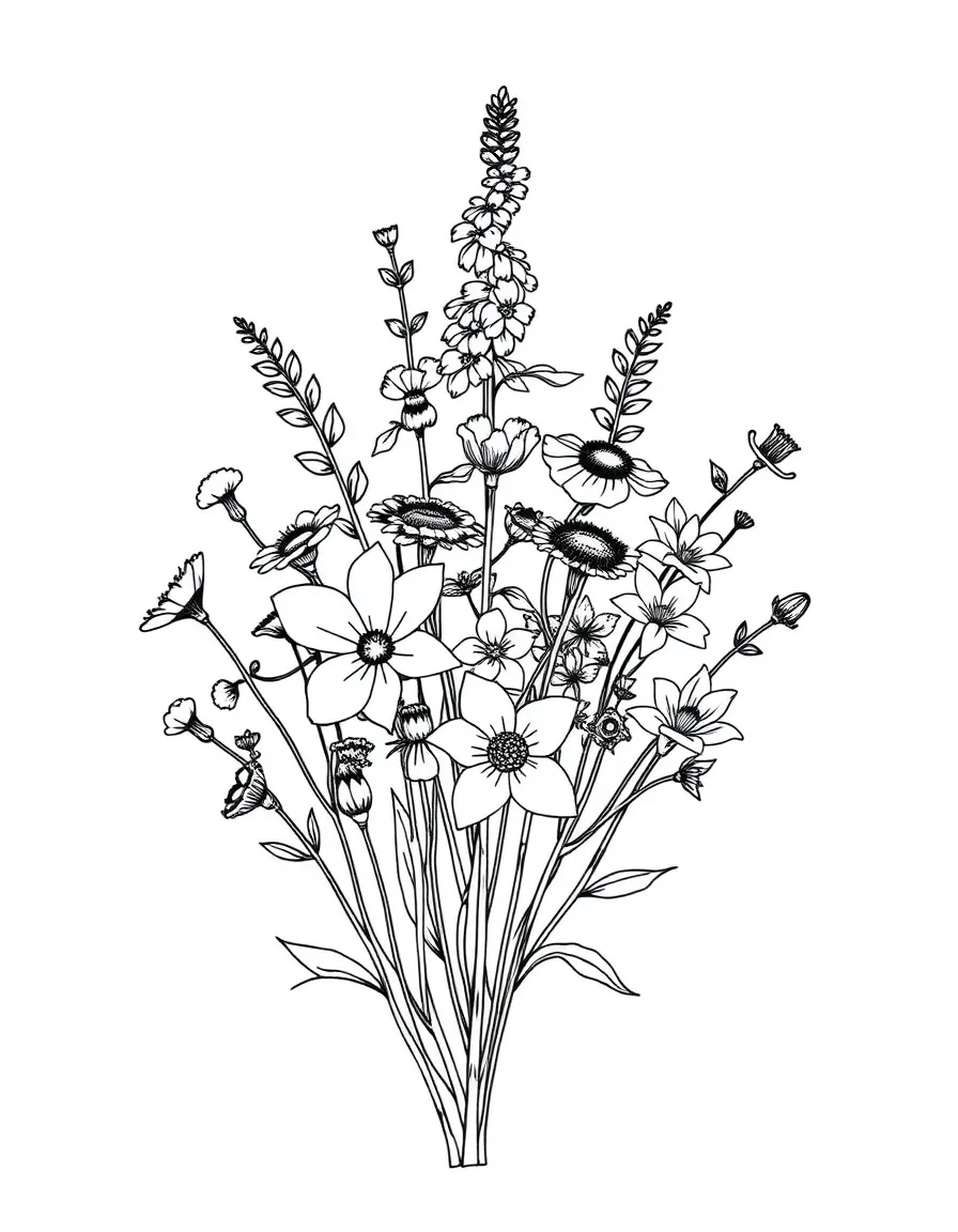 (Kansas) Prairie wildflowers bouquet