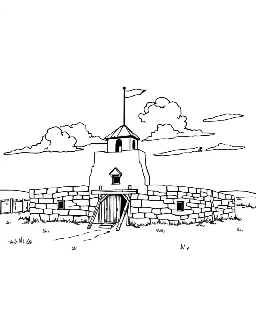 (Kansas) Historic fort on the frontier