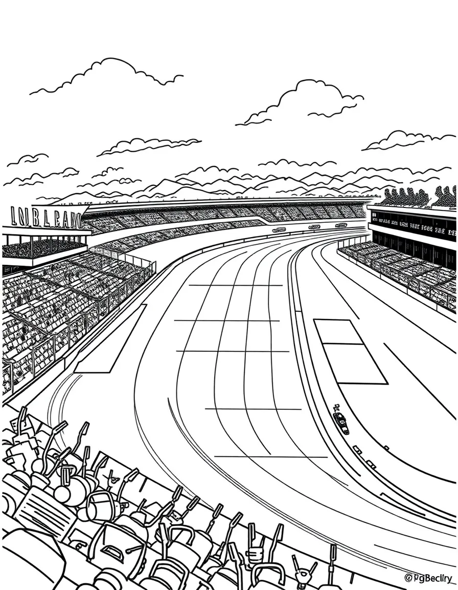 (Indiana) The Indianapolis Motor Speedway racetrack