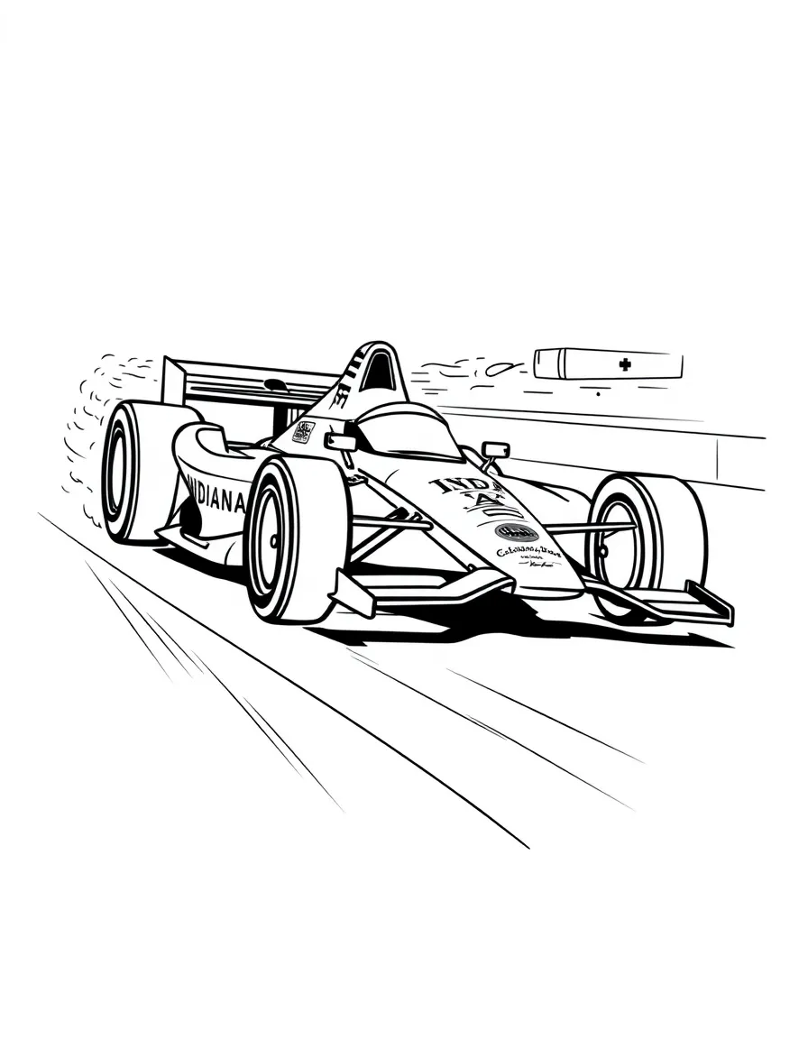 (Indiana) A race car from the Indy 500