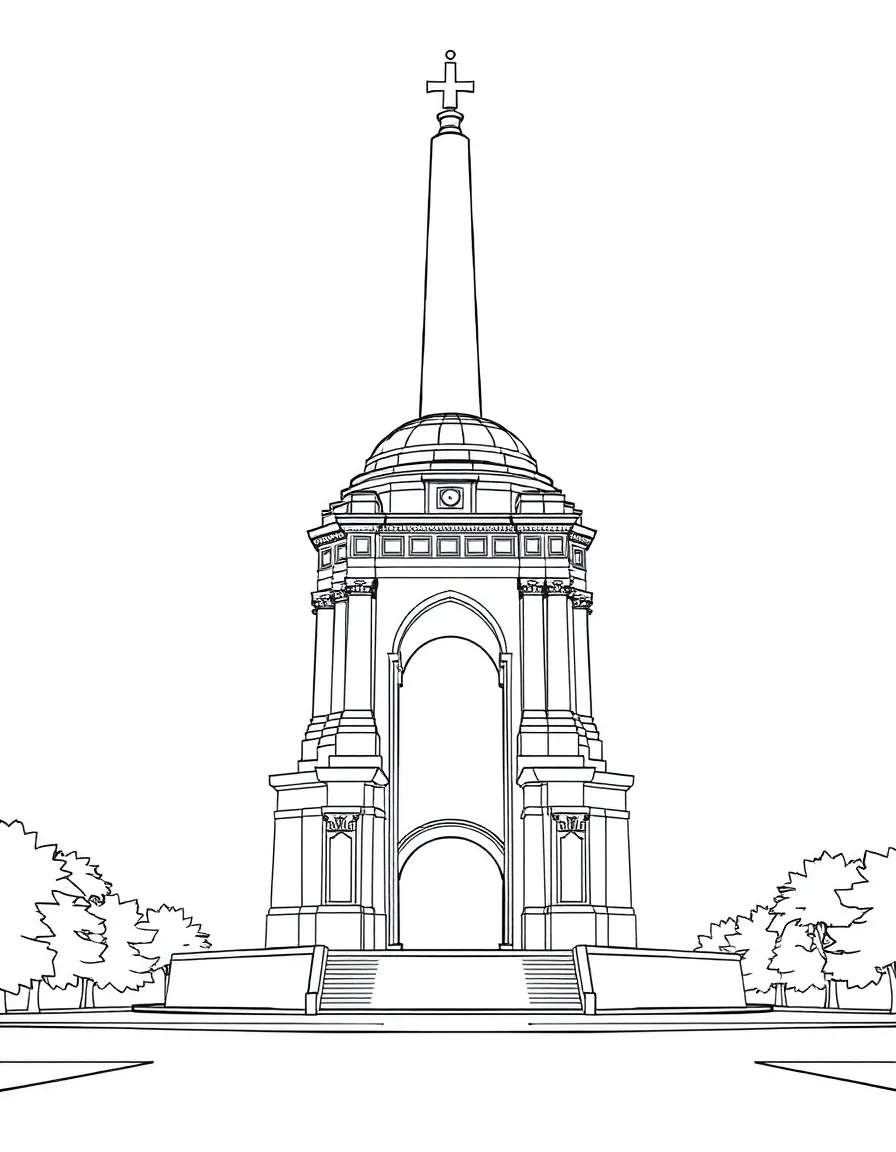 (Indiana) The Soldiers and Sailors Monument in Indianapolis