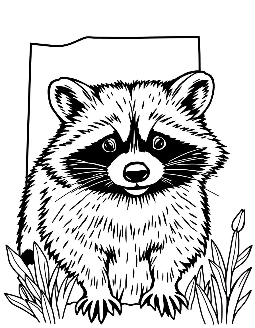 (Indiana) A raccoon – Indiana’s state animal