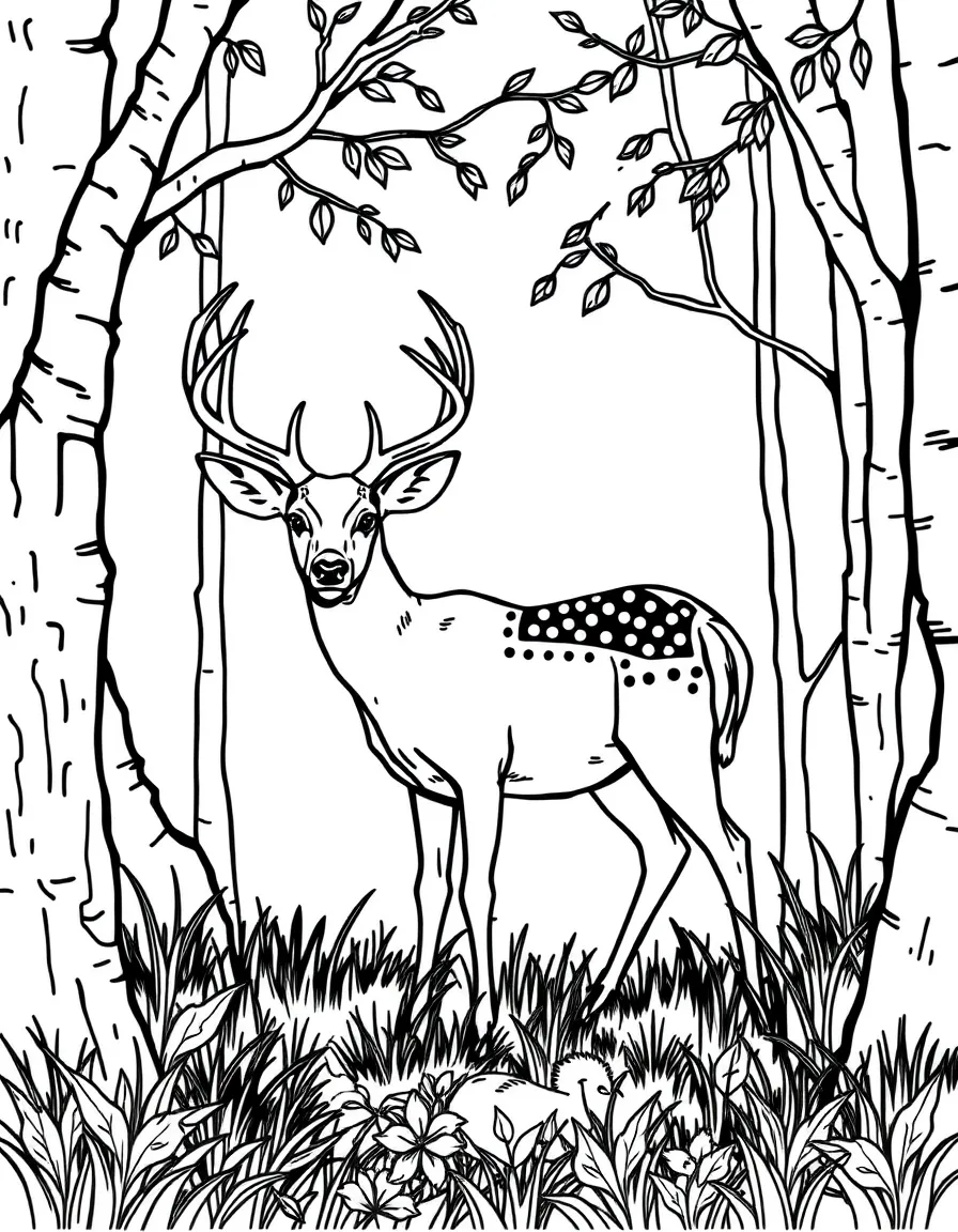 (Indiana) White-tailed deer in the Indiana woods
