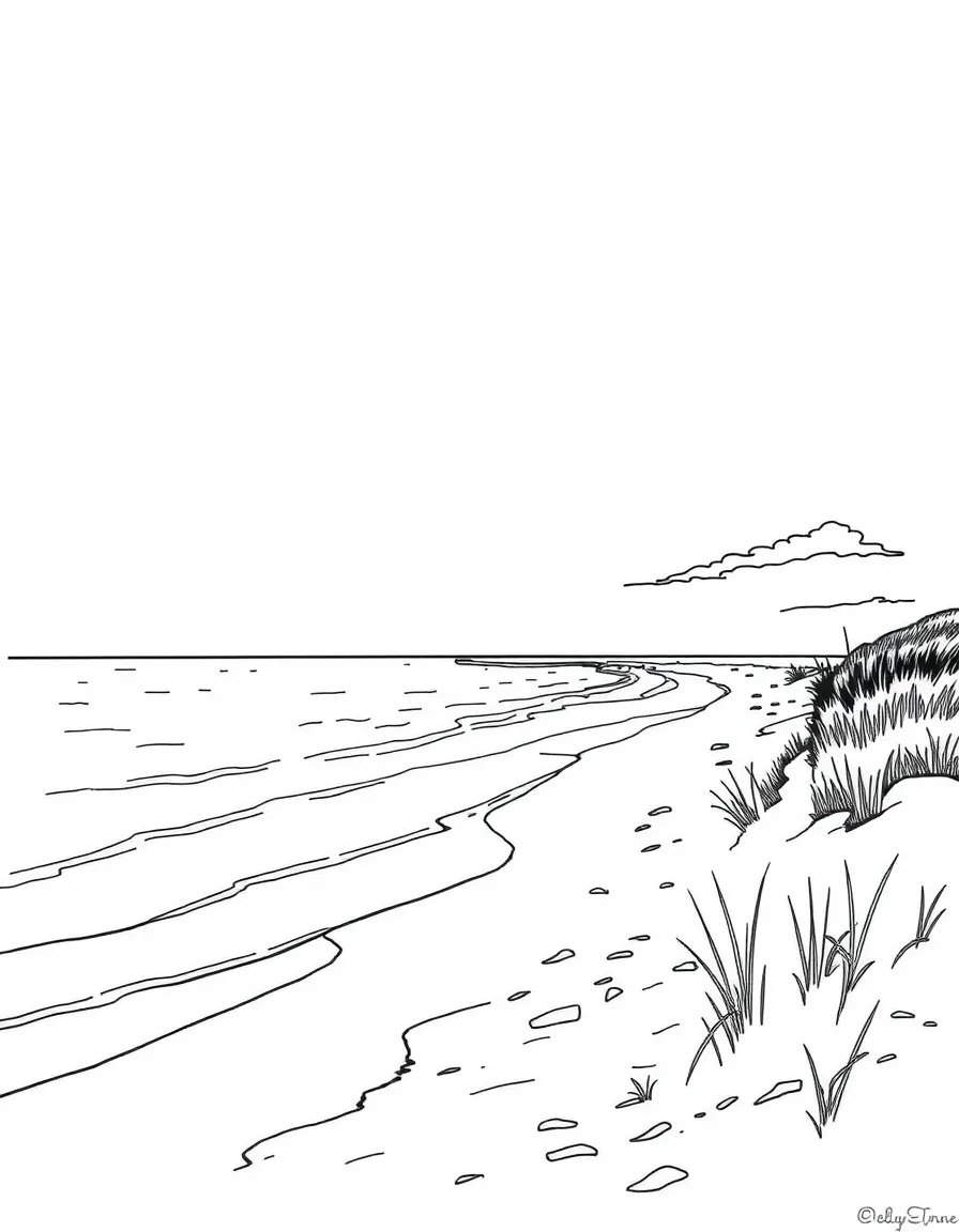 (Indiana) Lake Michigan shoreline at Indiana Dunes