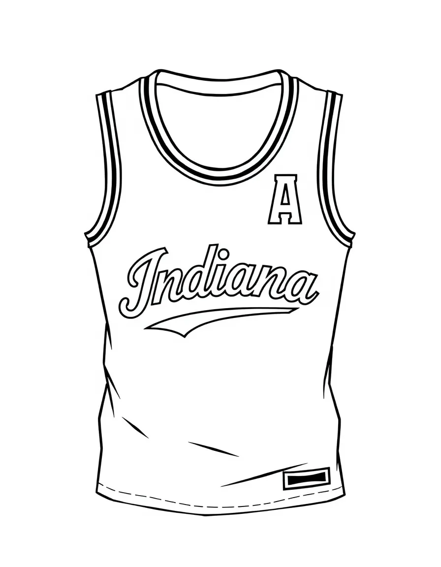(Indiana) A basketball jersey with “Indiana” on it