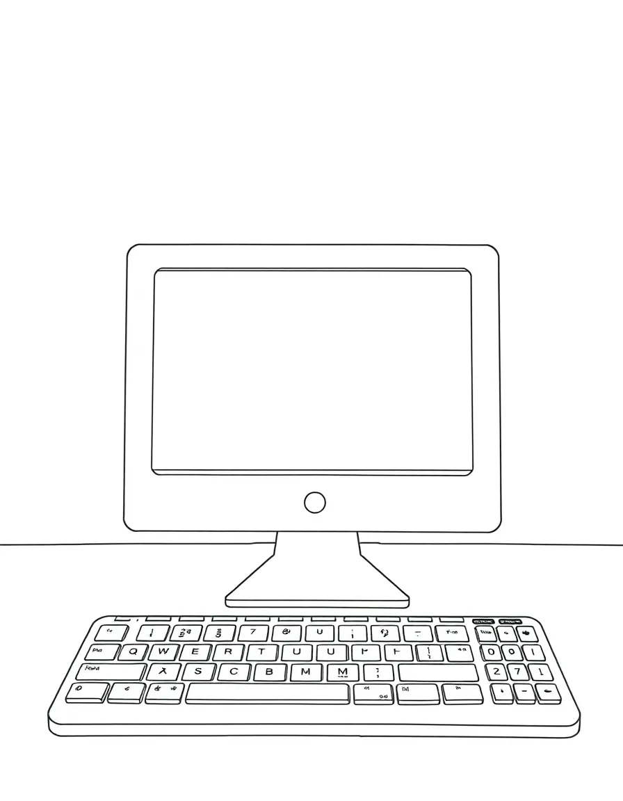 a computer keyboard on display