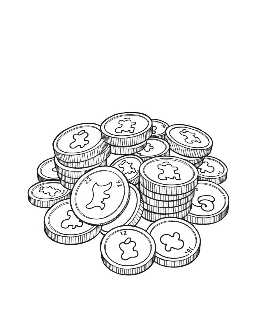collection of gold coins