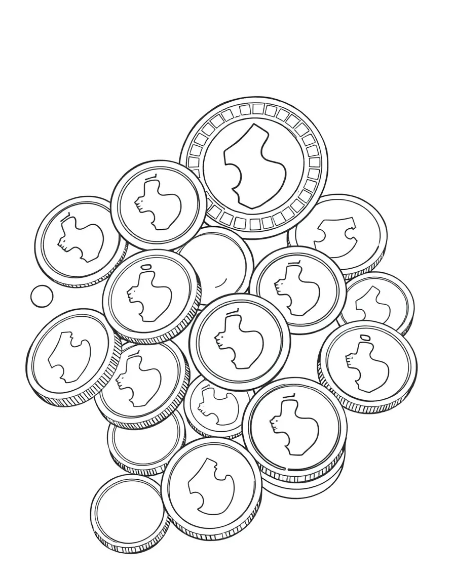 collection of gold coins