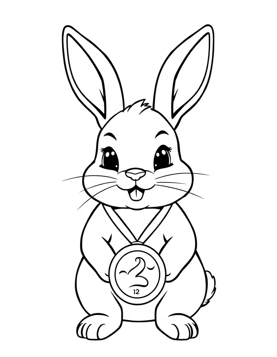A cute bunny wins Animal Olympics gold medal