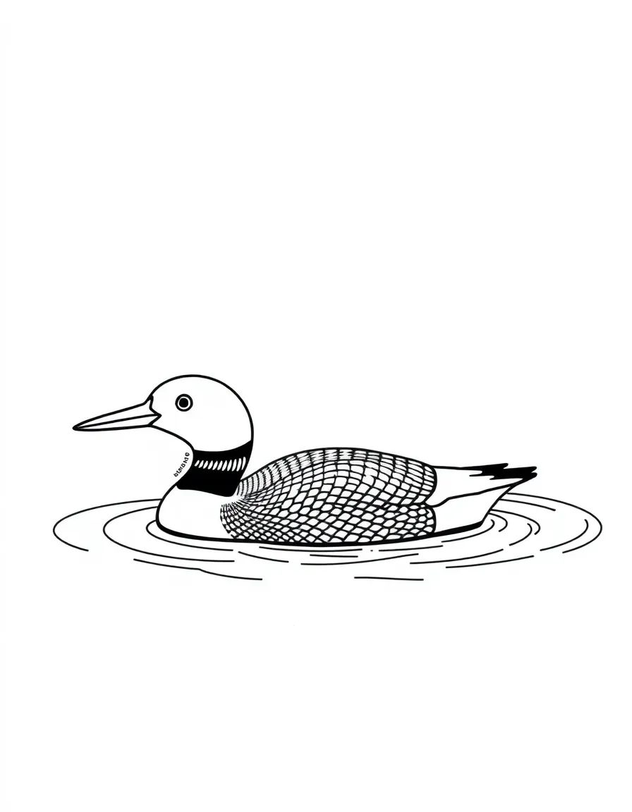 (Minnesota) A loon swimming in a Minnesota lake