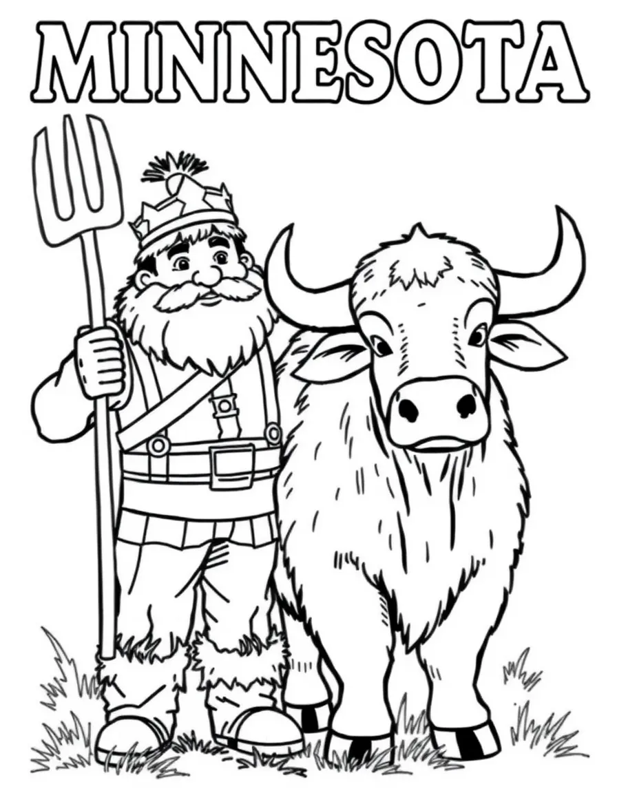 (Minnesota) Paul Bunyan and Babe the Blue Ox