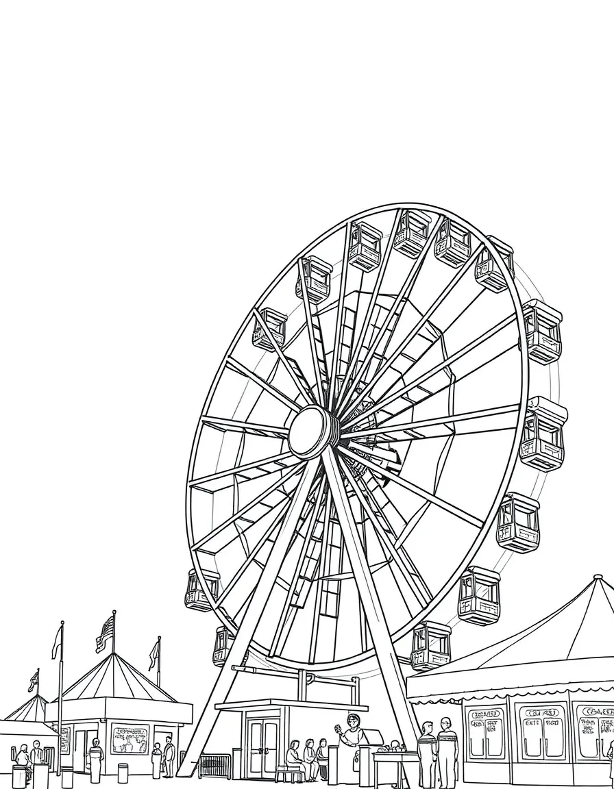(Minnesota) The Minnesota State Fair with Ferris wheel