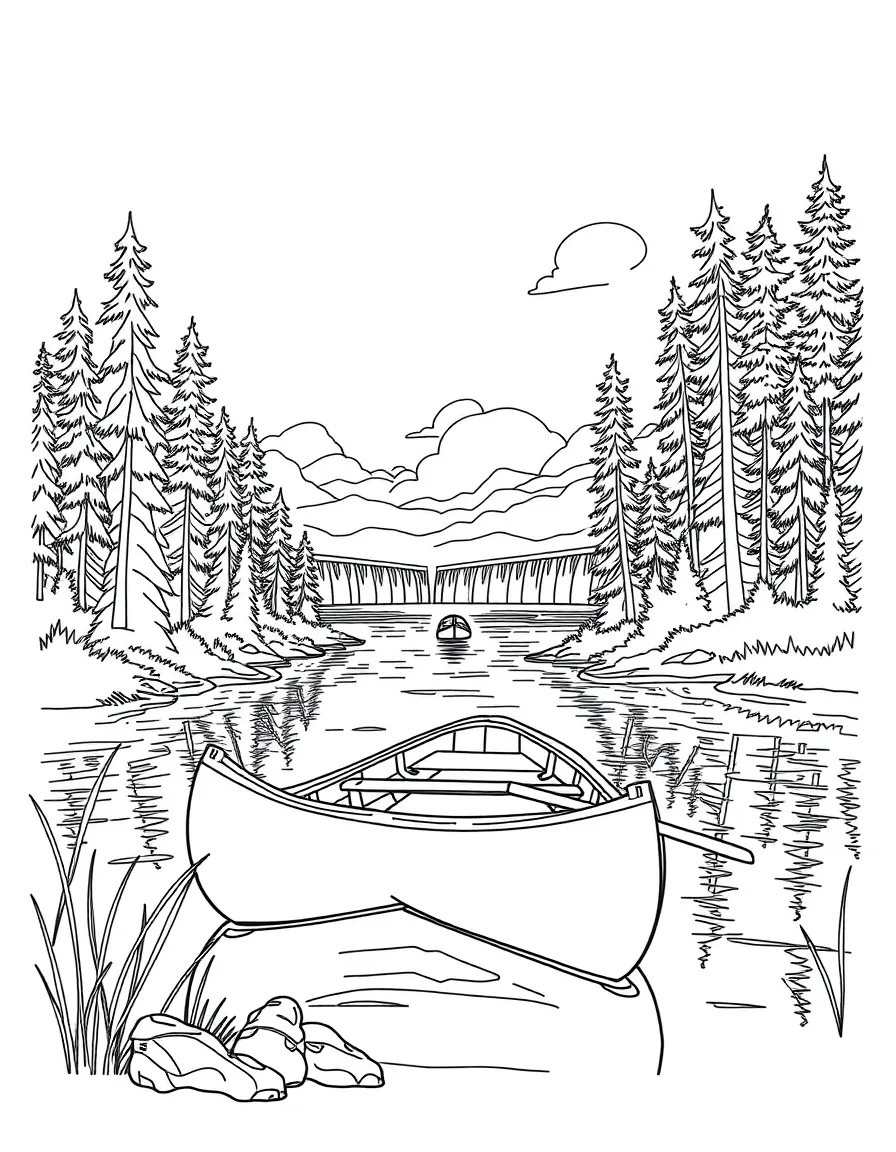 (Minnesota) Boundary Waters canoe scene