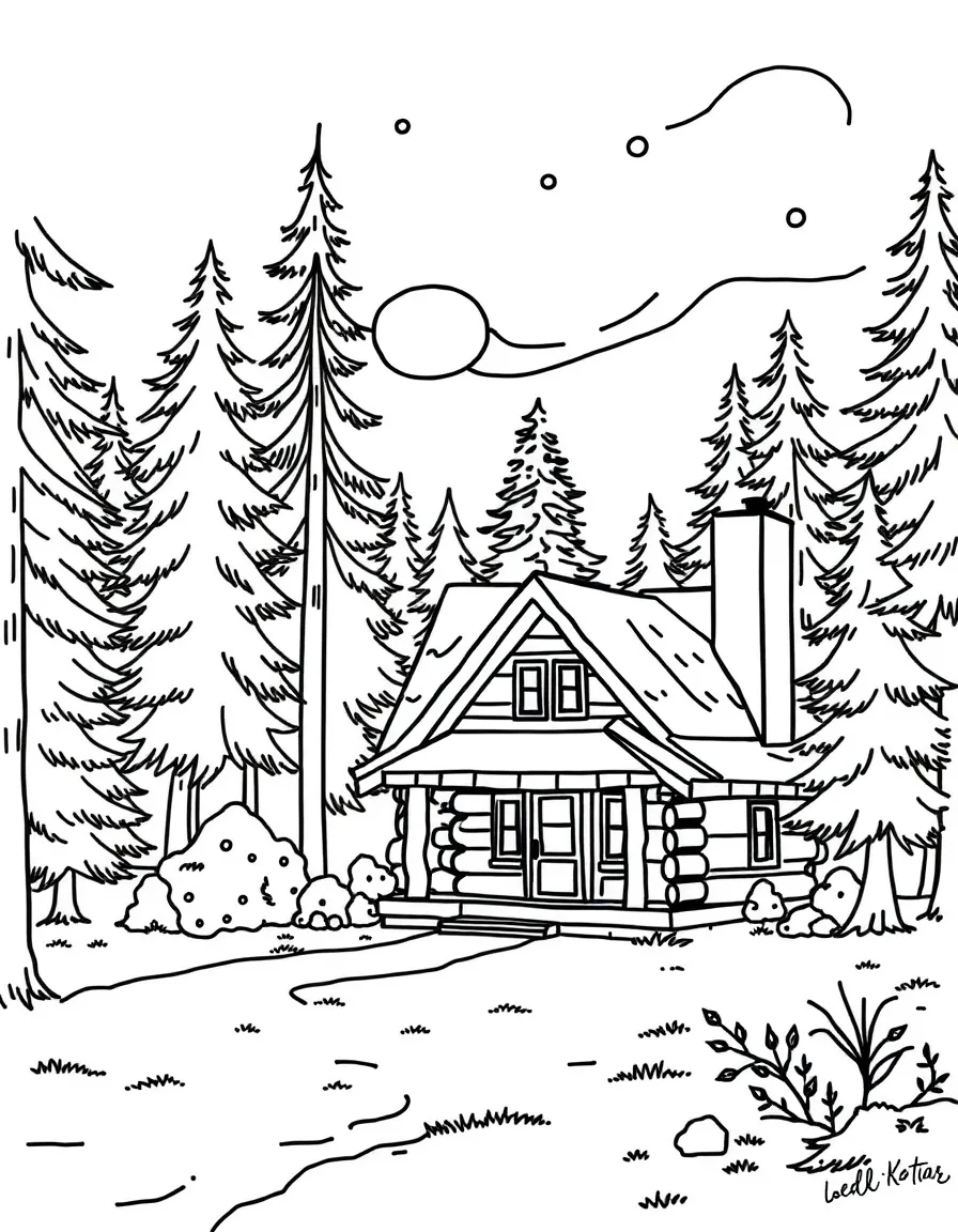 (Minnesota) A cozy log cabin in the woods