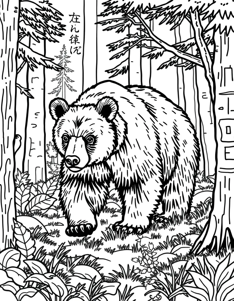 (Minnesota) Black bear walking in the forest