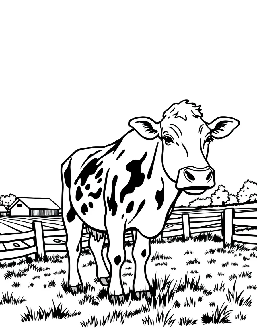 (Minnesota) A Minnesota dairy cow on a farm