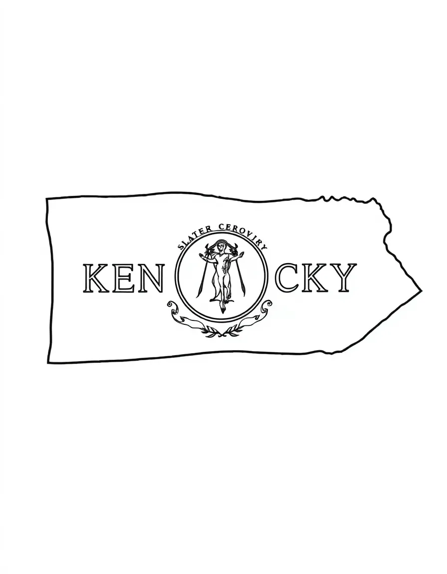(Kentucky) Kentucky state flag with the state seal and motto