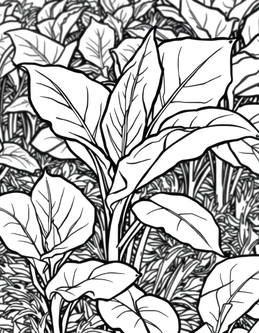 (Kentucky) Tobacco leaves growing on a Kentucky farm