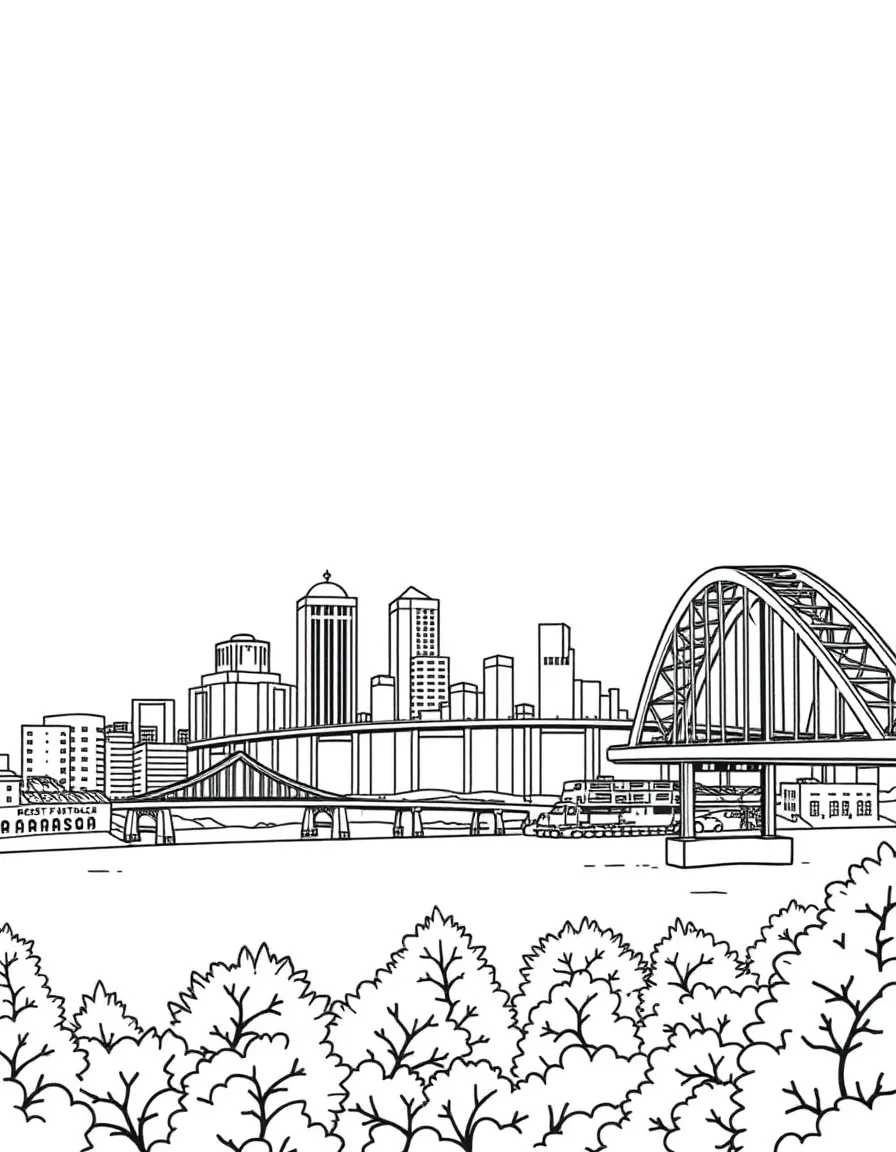 (Kentucky) Louisville skyline with Ohio River bridge