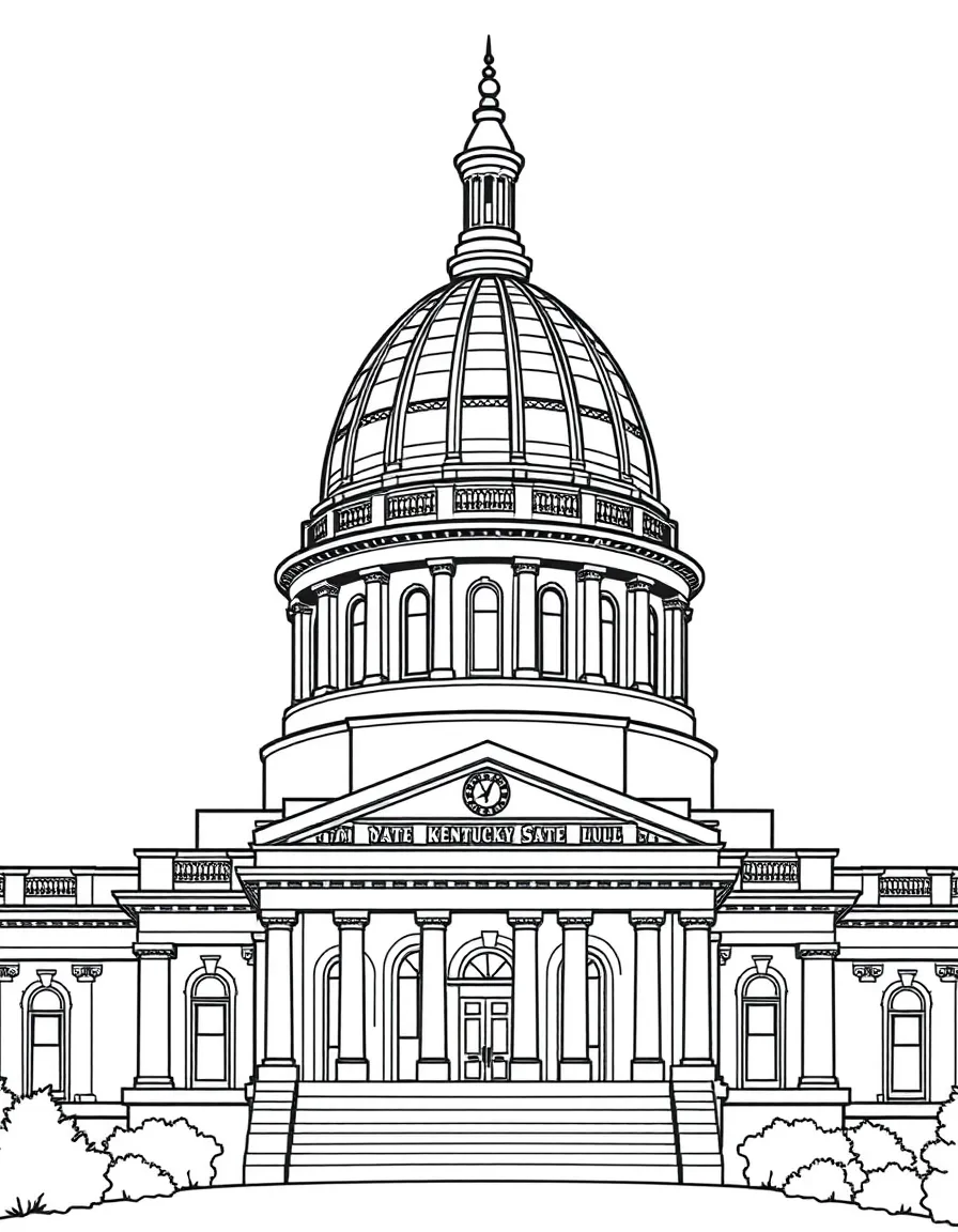 (Kentucky) Kentucky state capitol building dome in Frankfort