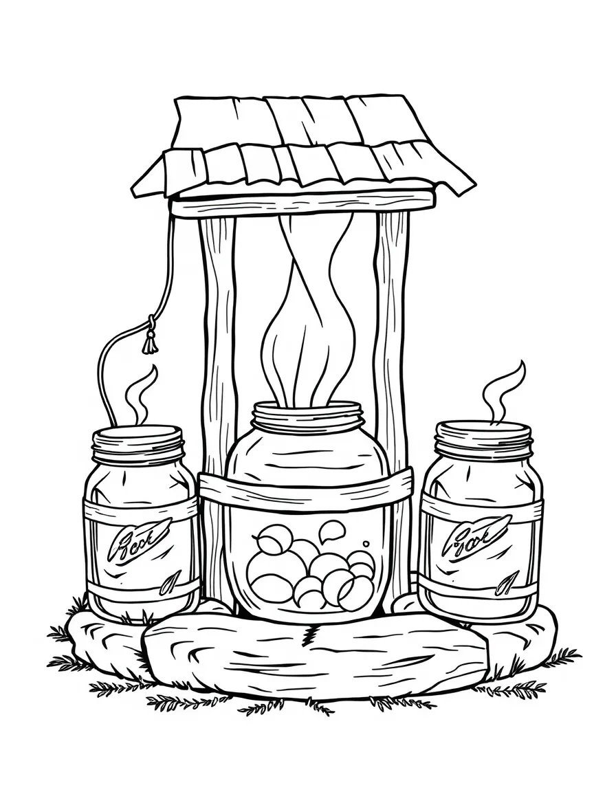 (Kentucky) Kentucky moonshine still with mason jars