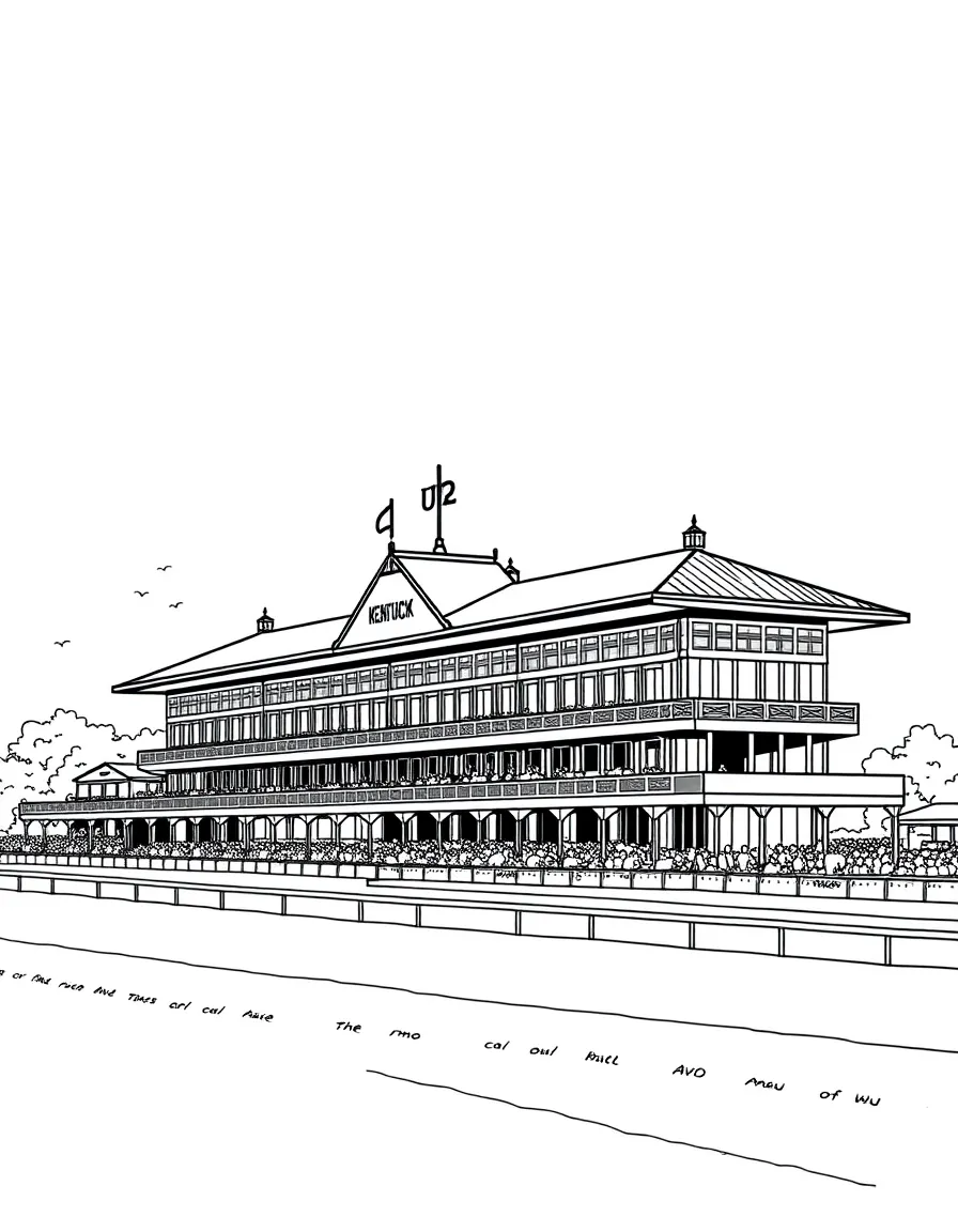 (Kentucky) Keeneland Race Course grandstand and track