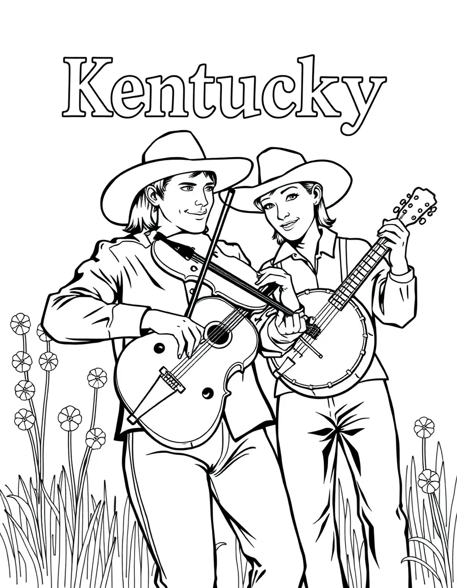 (Kentucky) Kentucky country music fiddle and banjo