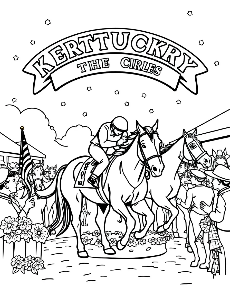 (Kentucky) Kentucky Derby winner's circle celebration