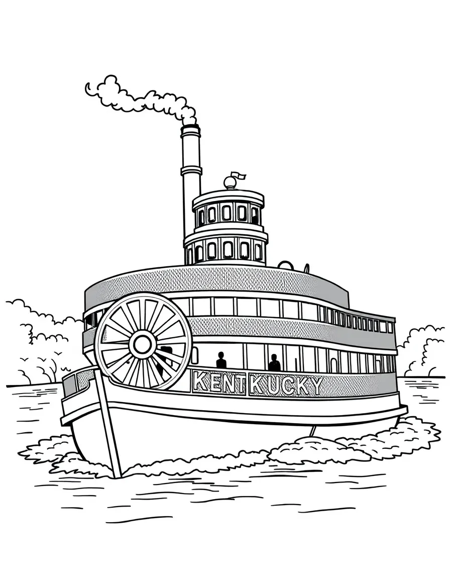 (Kentucky) Ohio River steamboat paddle wheeler