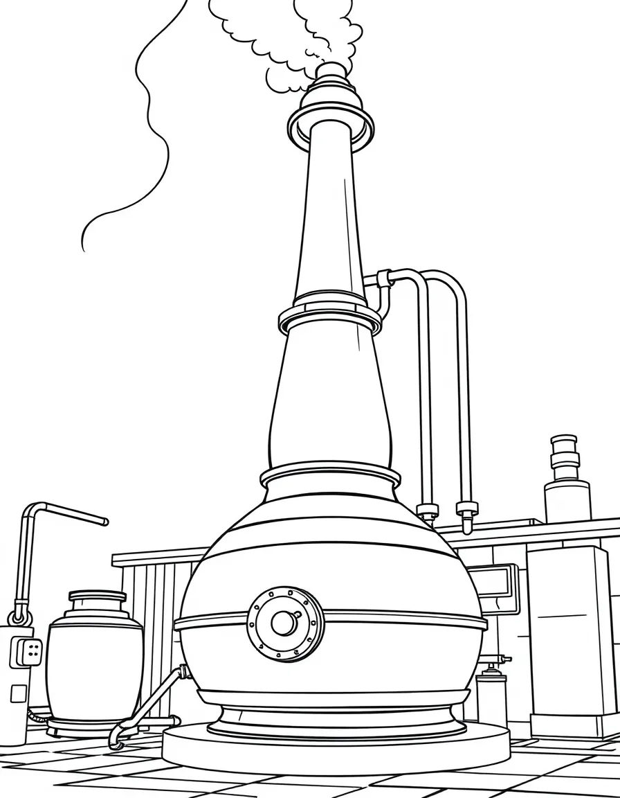(Kentucky) Bourbon distillery copper pot still