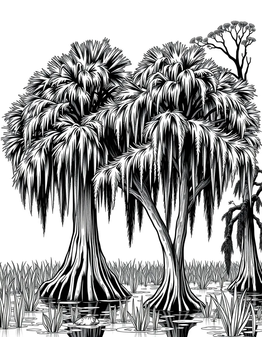 (South Carolina) Bald cypress tree in a marsh