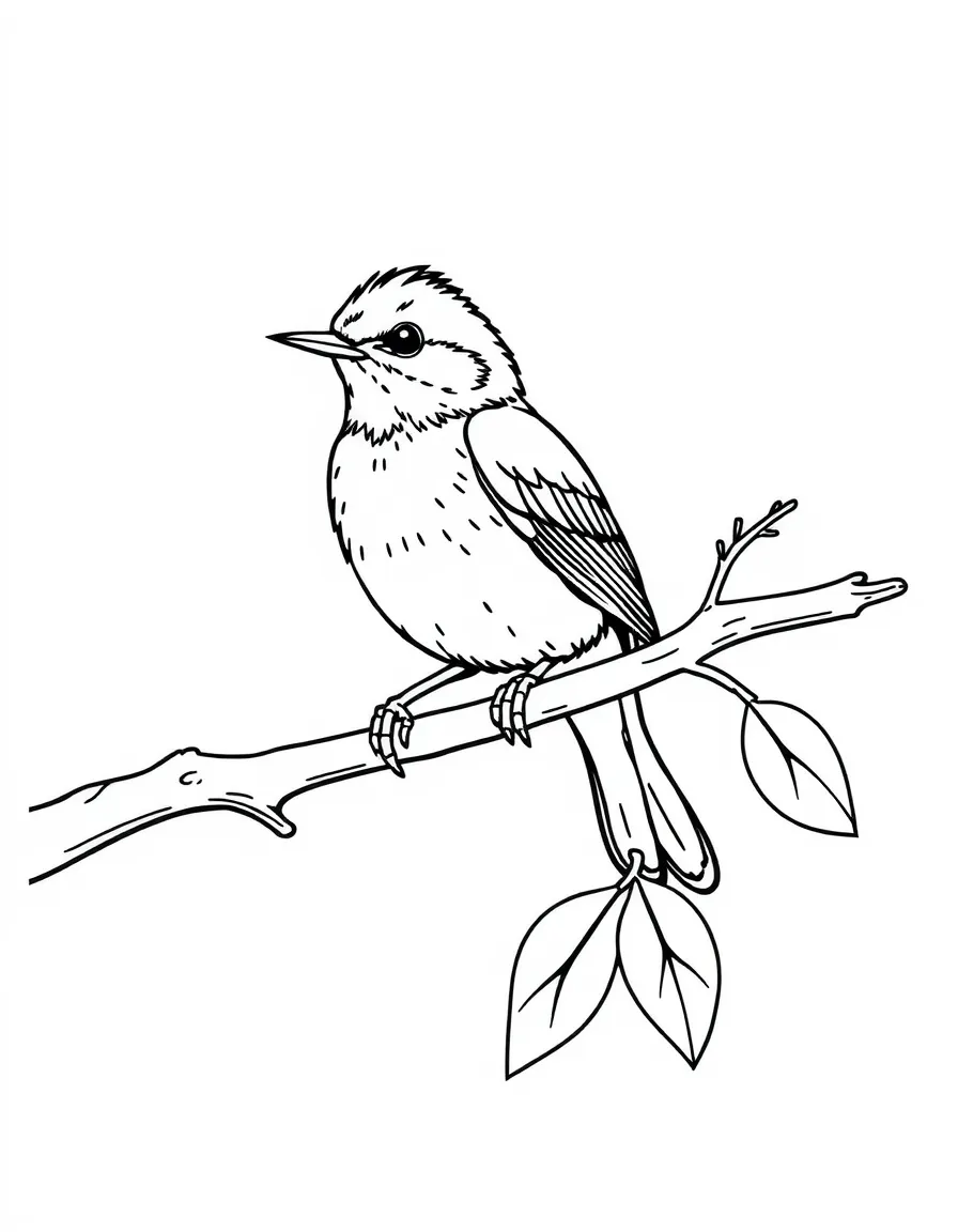 (South Carolina) State bird: Carolina wren on a branch