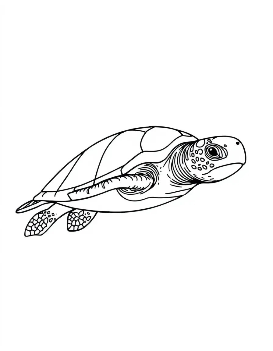 (South Carolina) State reptile: Loggerhead sea turtle swimming