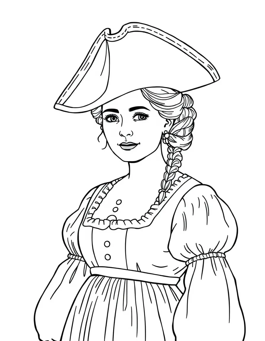 (South Carolina) Colonial dress and tricorn hat for a reenactor
