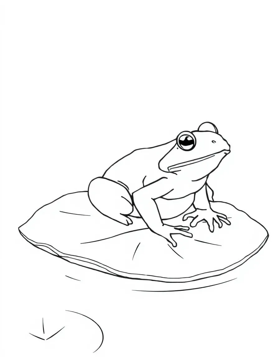 (South Carolina) A frog sitting on a lily pad in the Lowcountry