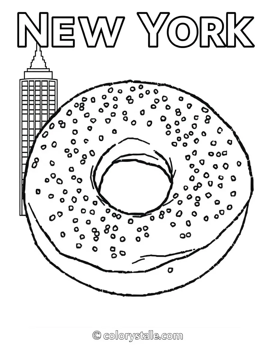 (New York) New York bagel with cream cheese