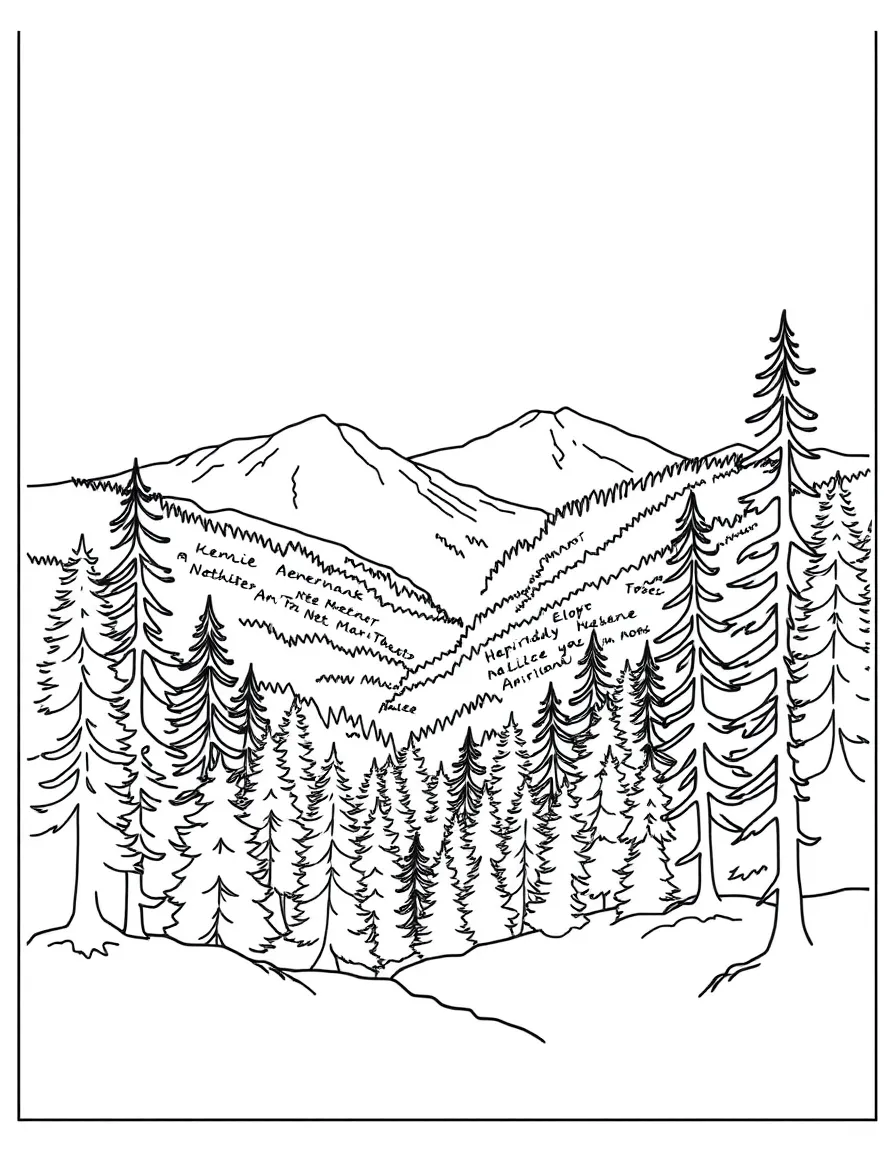 (New York) Adirondack Mountains with trees