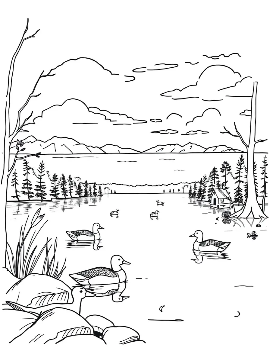 (New York) Finger Lakes with ducks