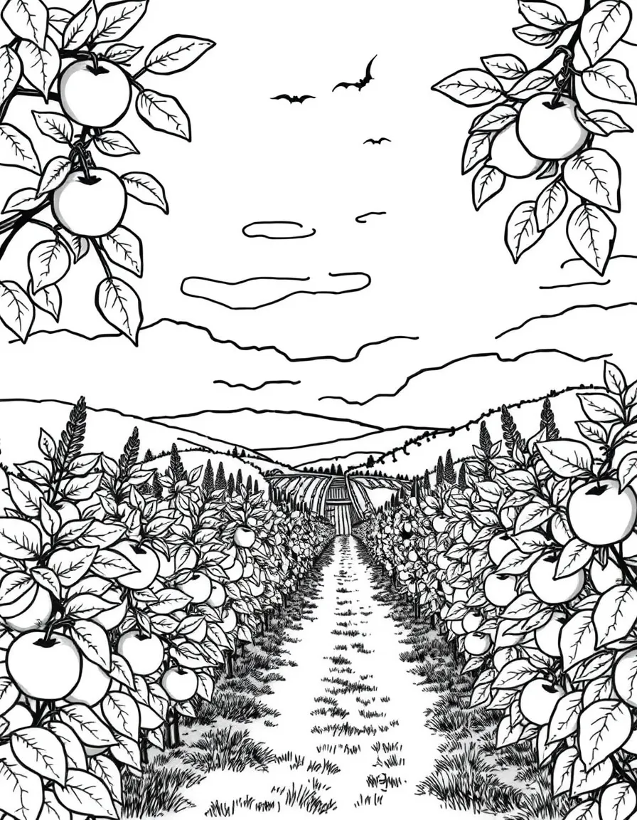 (New York) Apple orchard in the Hudson Valley