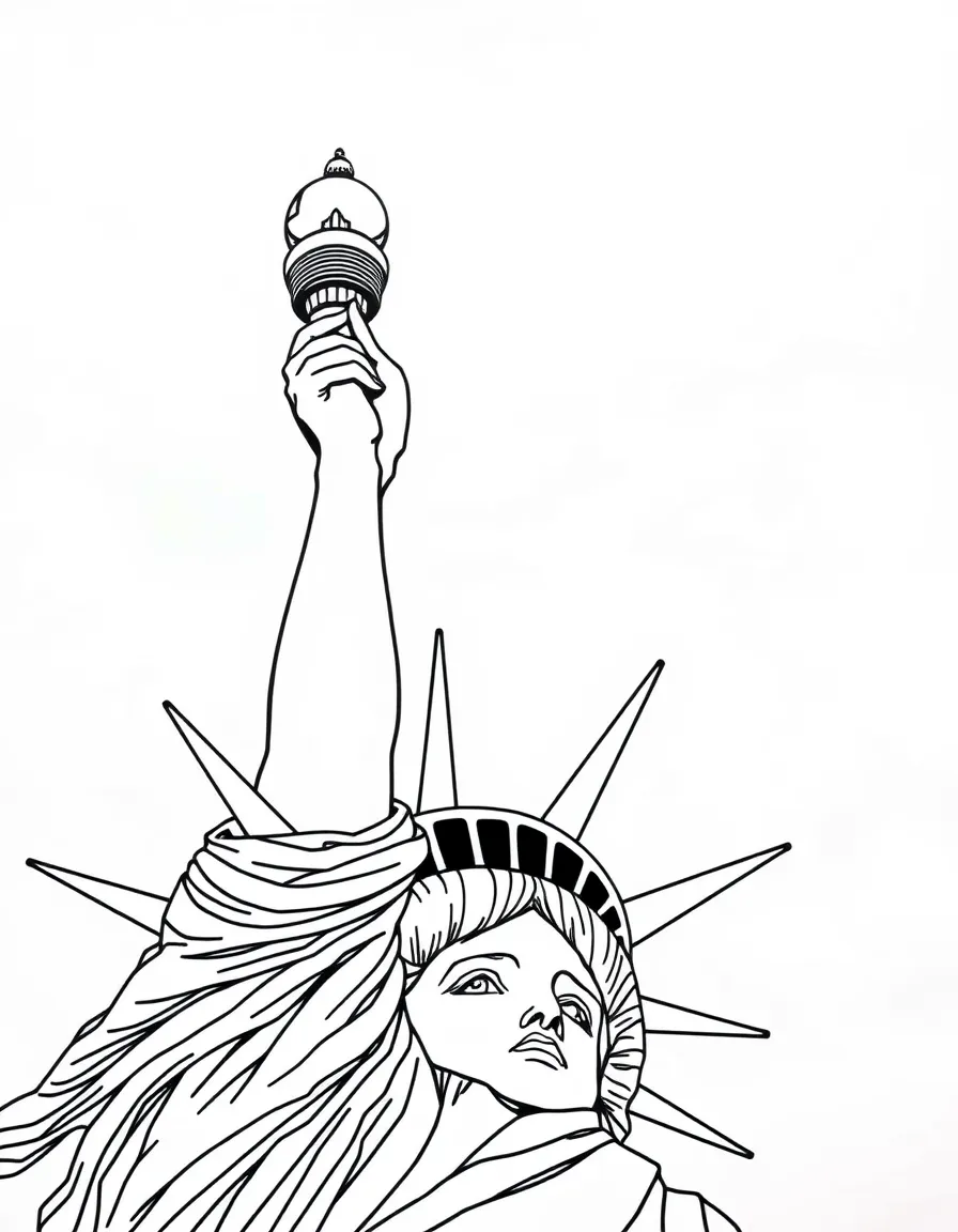 (New York) Statue of Liberty crown close-up